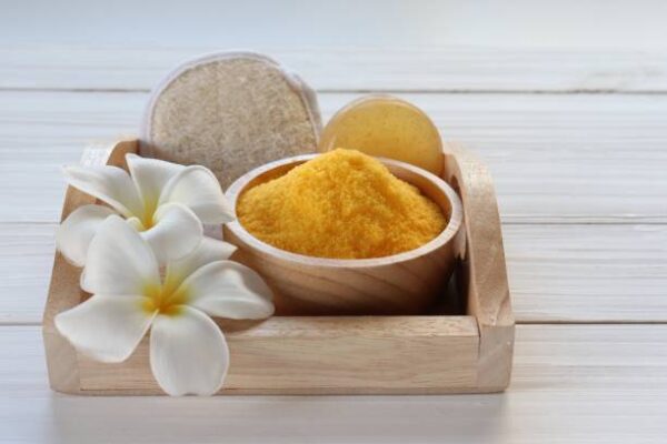 Spa treatments set on white woooden background
